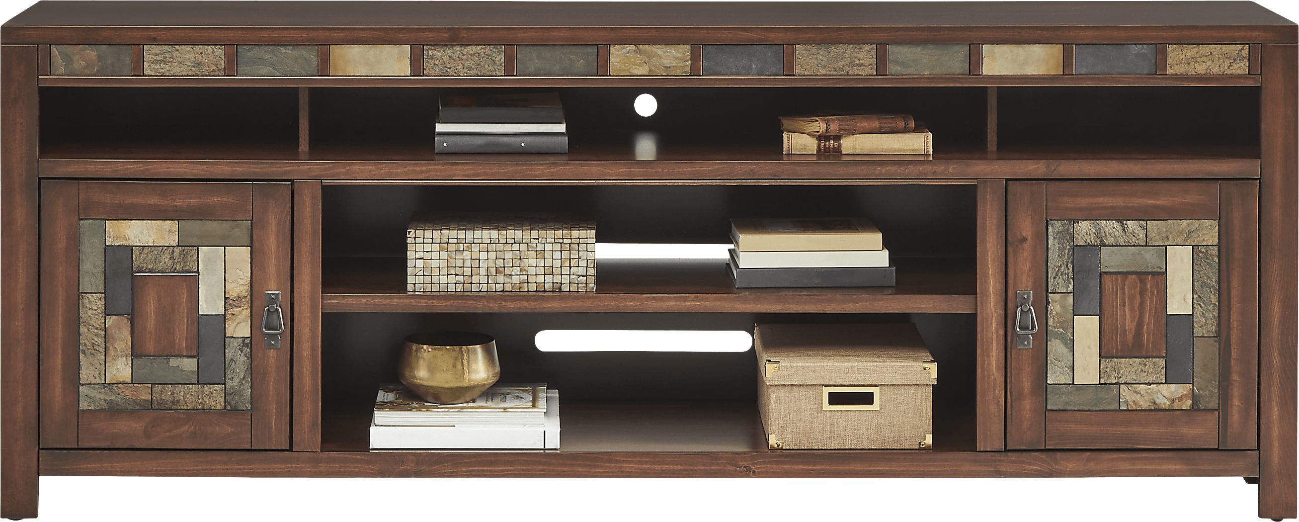 Rooms To Go Bartlett II Cherry 83 in. Console